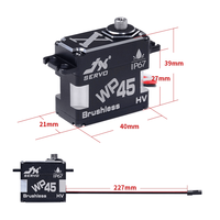 NOUVEAU Moteur Brushless JX WP45 45KG 8.4V 0.11sec IP67 Étanche à Engrenages en Acier et Noyau en Aluminium, 2 Roulements BB, Connecteur JR 265mm Haute Performance