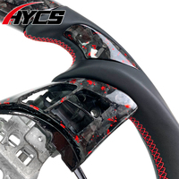 Setir Mobil Custom Kulit Merah Serat Karbon Forged Sport untuk Mazda3 Mazda6 CX3 CX5 Axela 2014-2018