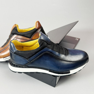 Chaussures habillées en cuir véritable à bout rond, respirantes, pour le bureau, la carrière, toutes saisons, chaussures sportives pour hommes - Product Image 3