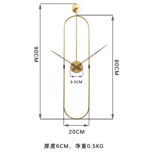 Grande Horloge Murale Art Nordique Design Moderne Horloges de Salon Maison Silencieuse Décoration de Maison Suspendue Horologe - Product Image 6