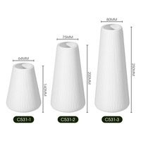 Vase en plastique blanc en forme de T JIN PENG, décoration de table simple pour le salon, centre de table pour étagère