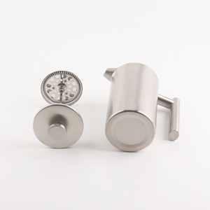 Cafetière à thé noire à double filtre Prensa Francesa Cafetière à presse française en acier inoxydable 350ml Espace de Noël chaud - Product Image 5