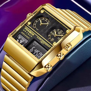 Lige Fox Box FB0011 Luxury Sport cronografo al quarzo digitale orologi <span class=keywords><strong>da</strong></span> <span class=keywords><strong>polso</strong></span> in acciaio inox sveglia <span class=keywords><strong>orologio</strong></span> <span class=keywords><strong>da</strong></span> <span class=keywords><strong>polso</strong></span> per gli uomini - Product Image 6