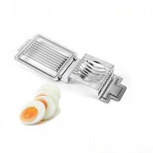 Coupe-œufs manuel en métal pour œufs durs, en acier inoxydable, avec fil métallique - Product Image 2