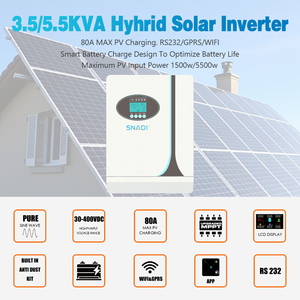 Invertisseur hybride solaire SNADI 3000w haute fréquence 24V 230V MPPT hors réseau 3kw NKH 3.5kw avec chargeur de batterie - Product Image 6
