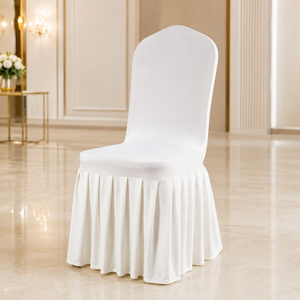 Housse de chaise plissée en Spandex 180 GSM, option haute densité pour l'hôtellerie et les événements, personnalisable - Product Image 1