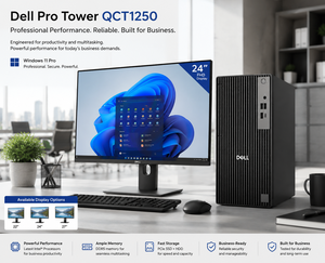 Dernier modèle de tour Dell QCT1250 7020MT avec processeur I5-14500, 8 Go de RAM DDR5, 512 Go de SSD, moniteur 24 pouces SE2426H personnalisable - Product Image 1