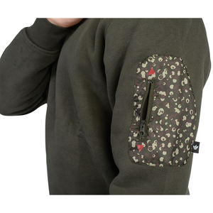 Suéter Adidas Adventure de Cuello Redondo para Hombre, Verde, Tejido, Otoño, Antiarrugas, Manga Larga, con Bolsillo y Detalle de Cremallera - Product Image 6