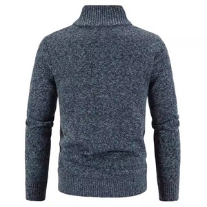 Nouveau automne et hiver cachemire <span class=keywords><strong>Cardigan</strong></span> hommes mi-long col haut pull ample grande taille couleur unie <span class=keywords><strong>laine</strong></span> tricoté manteau - Product Image 2