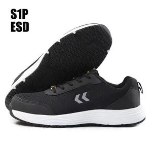 Anteng Black ESD S1P Composite toe cap Work shoes anti-static anti-smash Safety shoes