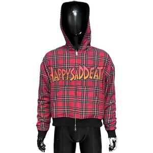 เสื้อฮู้ดดี้ทรงบานแบบมีซิปเต็มตัว สไตล์สตรีท ผ้าฝ้ายคุณภาพสูง ปักลายแบบดิสเทรสตามสั่ง พิมพ์ลายแบบฟอกสี ยูนิเซ็กซ์ - Product Image 1