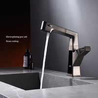 Robinet de lavabo de salle de bain moderne à affichage numérique, cartouche en laiton et céramique, monocommande eau chaude/froide, contrôle intelligent de la température