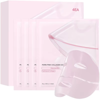 Masque facial en feuille de collagène PDRN à l'acide hyaluronique et à la vitamine C - Blanchissant, hydratant et anti-âge pour tous types de peau