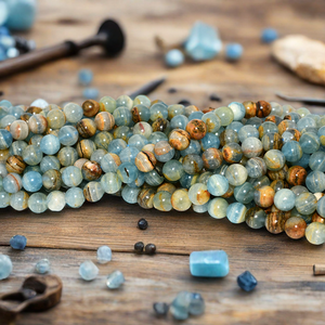Commercio all'ingrosso della fabbrica di Calcite blu naturale 100% 4/6/8/10mm rotondo sfuso perle di pietre preziose per la creazione di gioielli a prezzi competitivi - Product Image 4