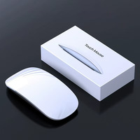 Souris sans fil silencieuse à molette de défilement tactile, compatible avec les modèles Apple BT 5.0, contrôle instantané, rechargeable, pour MacBook.