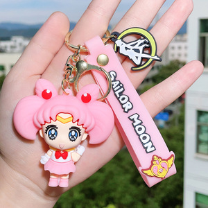 Porte-clés en PVC Usagi Tsukino de <span class=keywords><strong>Sailor</strong></span> <span class=keywords><strong>Moon</strong></span>, pendentif de sac pour couple, porte-clés de voiture - Product Image 6