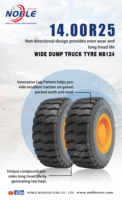 Pneu radial non directionnel NB124 E-3 OTR avec bande de roulement à crampons profonds, pneu minier robuste pour camion benne, chargeuse et niveleuse