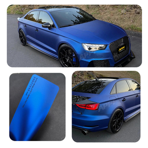 Film de protection de peinture pour voiture en vinyle TPU ultra-mat bleu métallisé liquide de qualité supérieure – Film de changement de couleur pour voiture - Product Image 2