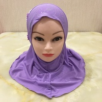 Hijab personnalisé écharpe ethnique châles filles Six fleurs arabe vente en gros Hijabs musulmans pour les enfants