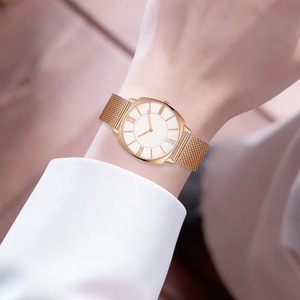 Reloj de Pulsera Minimalista Personalizado para Mujer, Reloj de Lujo en Oferta, Reloj de Cuarzo para Dama con Correa de Cuero - Product Image 3