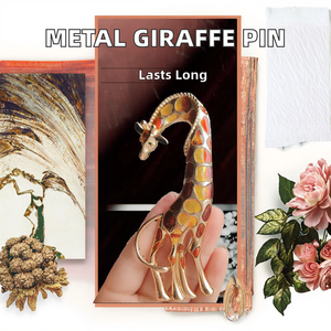 Luxury <b>Metal</b> Giraffe Brooch Plated <b>Pin</b> Badge - Product Image 2