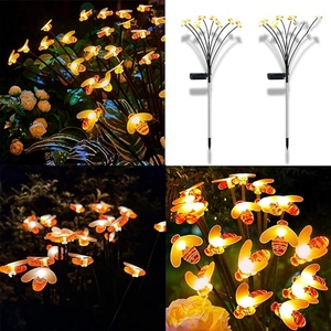 Vente en gros de nouvelles fonctionnalités guirlandes solaires de jardin abeille 10 LED étanches simulation abeilles solaires lumières extérieures - Product Image 5