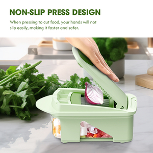 Vente chaude <span class=keywords><strong>de</strong></span> bonne <span class=keywords><strong>qualité</strong></span> <span class=keywords><strong>mandoline</strong></span> manuelle multifonctionnelle hachoir à légumes 9 en 1 - Product Image 6