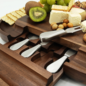 <span class=keywords><strong>Plateau</strong></span> à <span class=keywords><strong>fromage</strong></span> coulissant haut <span class=keywords><strong>de</strong></span> gamme avec un ensemble <span class=keywords><strong>de</strong></span> 4 couteaux à <span class=keywords><strong>fromage</strong></span> pour les fêtes <span class=keywords><strong>de</strong></span> fin d'année, la décoration <span class=keywords><strong>de</strong></span> Noël, les plateaux <span class=keywords><strong>de</strong></span> nourriture - Product Image 3