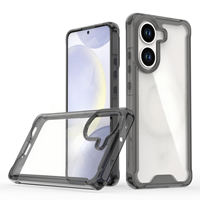 Étuis de téléphone portable transparents en acrylique dur transparent pour Xiaomi Poco X7 Pro Turbo 4 5G TPU Edge Anti couverture arrière jaune