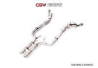 Tuyau de descente à son fort, avec bouclier thermique et raccord parfait pour mercedes Benz W222 S320 S400 S450 3.0T 2014 — 2018