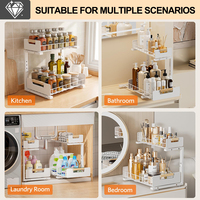 Geïntegreerde moderne spoelbakorganizer, sponshouder, keukenbakje, afdruiprek voor thuiskeuken