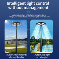 Lampe solaire de jardin d'extérieur Détecteur de mouvement d'intérieur Ufo 30W 60W Led 80 Lampadaire solaire Prix Luces Solares IP65 Paysage 6300