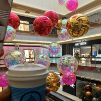 Boules brillantes irisées Big Bubble Giant Balls Clear Large Ballon de sphères de miroir métallique réfléchissant gonflable pour décorations