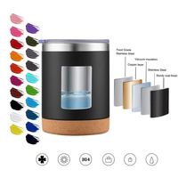 Beauchy 2026 Tasse à café Tumbler en acier inoxydable avec fond en liège enduit de poudre Logo personnalisé gravé au laser noir mat blanc 12oz