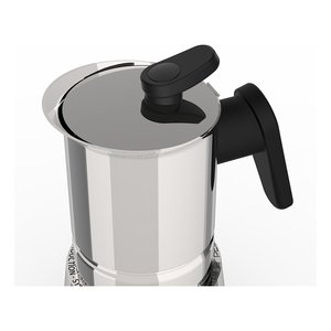 Cafetera Moka de Acero Inoxidable para 10 Tazas, Compatible con Inducción, Cromado Pulido - Product Image 5