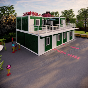 Casa Contenedor de Dos Pisos, Diseño Industrial Rectangular, Espesor Estándar para Uso en Obras de Construcción - Product Image 3