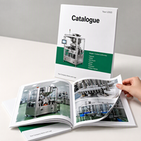 Impression de catalogue de produits personnalisés pour équipements industriels, couverture souple A4, reliure parfaite, couleur pleine, couverture enduite, logo personnalisé