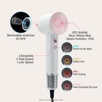 Sèche-cheveux professionnel RUCHA à 110 000 tr/min à grande vitesse avec moteur sans balais, vapeur, aromathérapie et ions