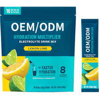 Poudre d'électrolytes naturels en marque blanche OEM/ODM, sans sucre, compatible Keto, pour l'hydratation et la gestion énergétique, vente en gros directe usine