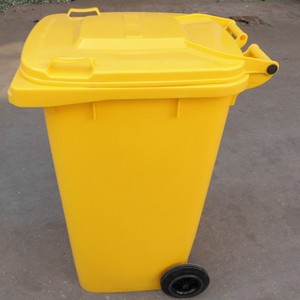Plastic Trash Can 240L <b>Square</b> Outdoor Waste <b>Bin</b> With Lid HDPE Material - Product Image 4