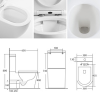 Australie Filigrane CE Commode Wc Toilette en deux pièces en céramique Wc Toilette en deux pièces en céramique