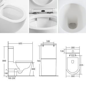Australien Wasser zeichen CE Kommode Wc Keramik Zweiteilige Toilette Wash Down Wc Keramik Zweiteilige Toilette - Product Image 5