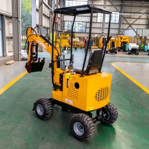 Mini Escavatore Cingolato a Ruote, Macchinario per Movimento Terra, Escavatore Diesel da 1 Tonnellata - Product Image 2