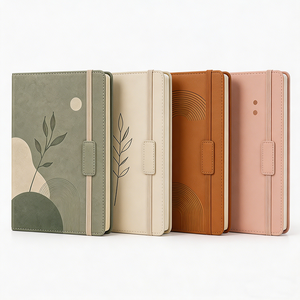 High Quality Custom Journal <b>Notebook</b> <b>A5</b> PU <b>Leather</b> Line Diary with Pen OEM Service Stationery for School Business Meeting - Product Image 3