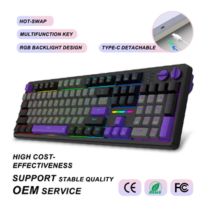 E Yooso Rgb Backlit Mechanical Gaming <b>Keyboard</b> Hot-swap Switches 104-key Design <b>Usb</b> Type-c Programmable Keys Plug-and-play for - Product Image 1