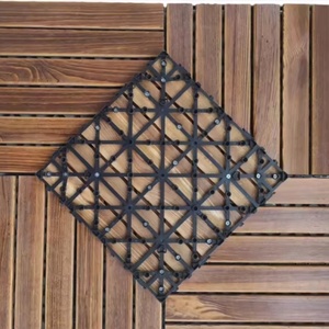 Baldosas de Madera Modernas con Recubrimiento de Aceite, Lisas, Entrelazadas, 300 x 300 mm, Ranuradas, Impermeables para Exteriores - Product Image 3