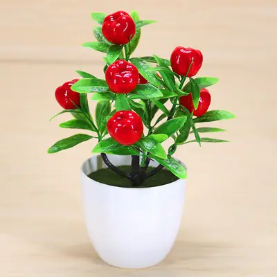 Mini personal isierte Home Living Room Simulations pflanzen Topf für Dekoration Home Study Desk Künstliche Bonsai Pflanzen