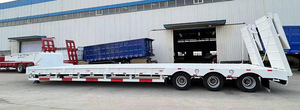 Heavy Duty 1-2 Ton Hydraulic Lowbed Drop Deck Gooseneck Semi Truck <b>Trailer</b> 12.5x2.5x1.5m Shandong Fengniao - Product Image 6