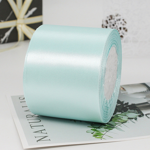 3 pouces * 25 verges/rouleaux de ruban de satin large couleur unie pour les bouquets de mariée de mariage, la ceinture de chaise, l'artisanat de décoration de fête de vacances - Product Image 5