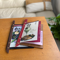 Porte-menus en bois de frêne premium à panneau unique avec fixation par vis – Tableau de menu en bois pour restaurant
